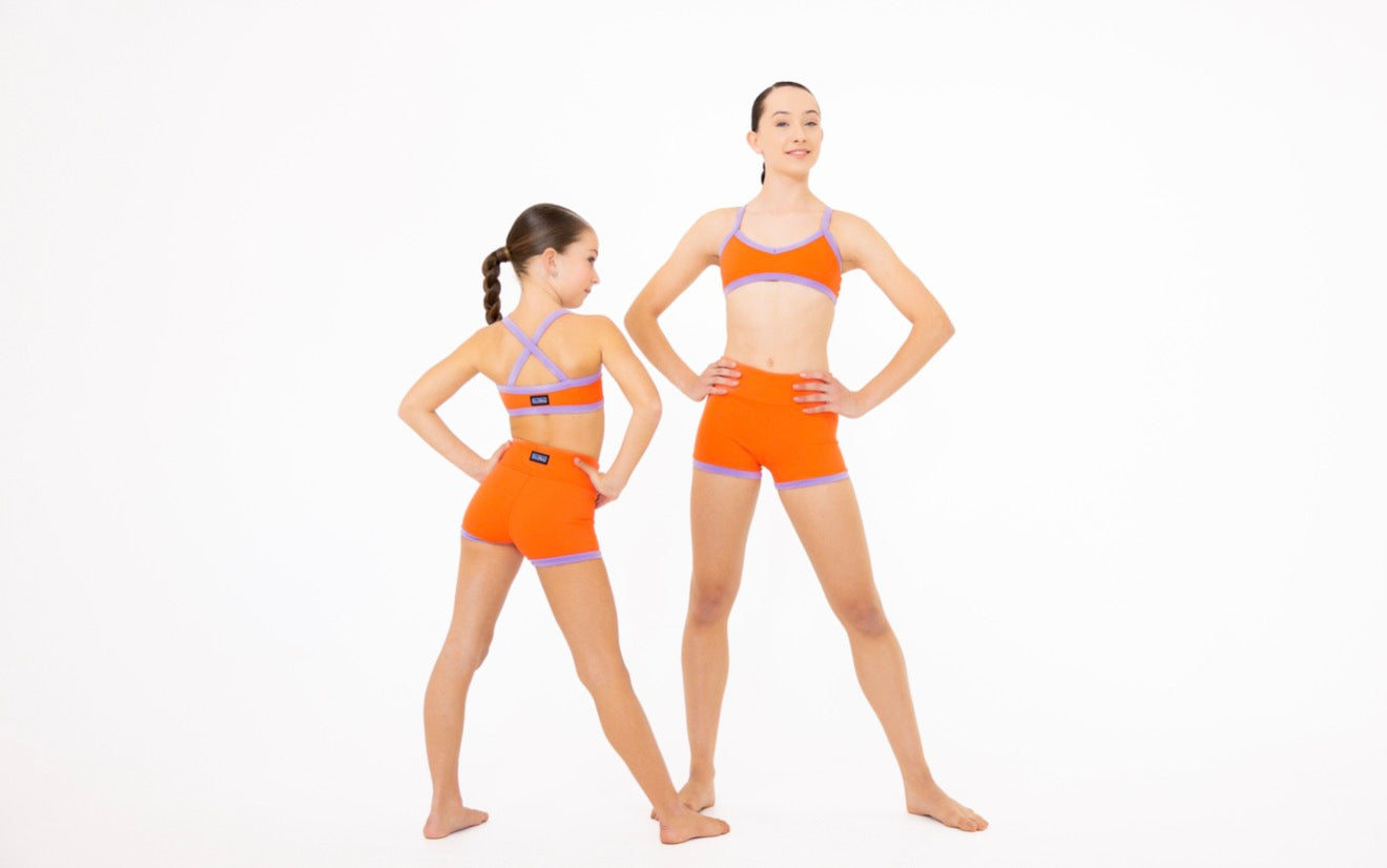 Dash Crop - Coral & Sunset Lavender