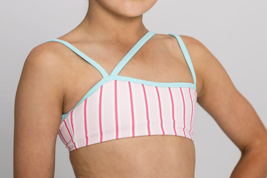 Stevie Crop - Striped & Cove Blue