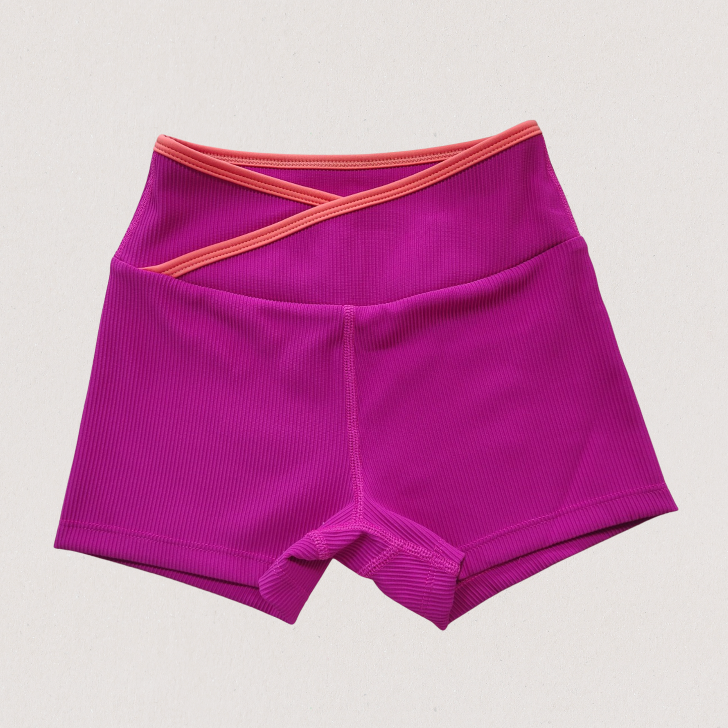 Resort Short – Ribbed Berry & Tuscan Orange