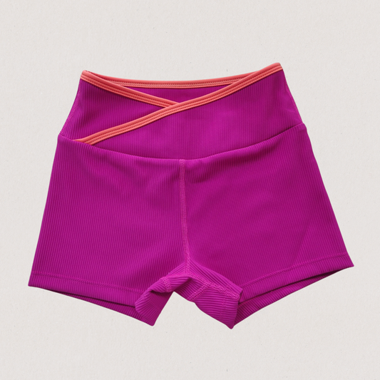 Resort Short – Ribbed Berry & Tuscan Orange