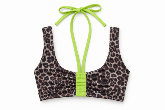 Knot Crop - Leopard & Lime Green