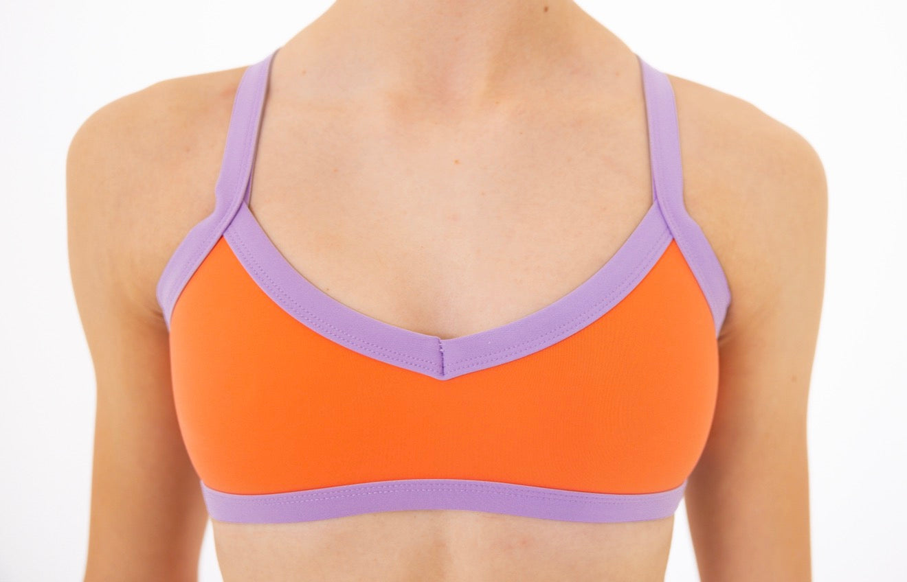 Dash Crop - Coral & Sunset Lavender