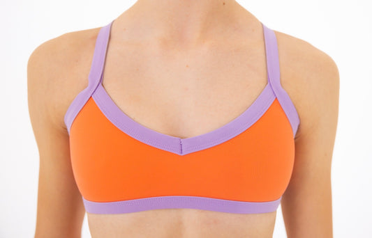 Dash Crop - Coral & Sunset Lavender