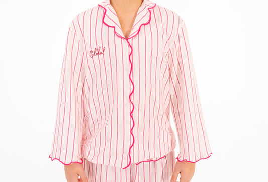 GLOBAL PJs - Pink Stripes