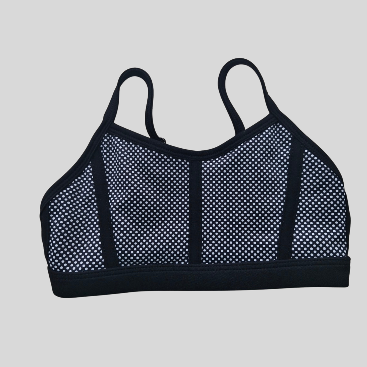 Compartment Crop - Black & Polka Dot