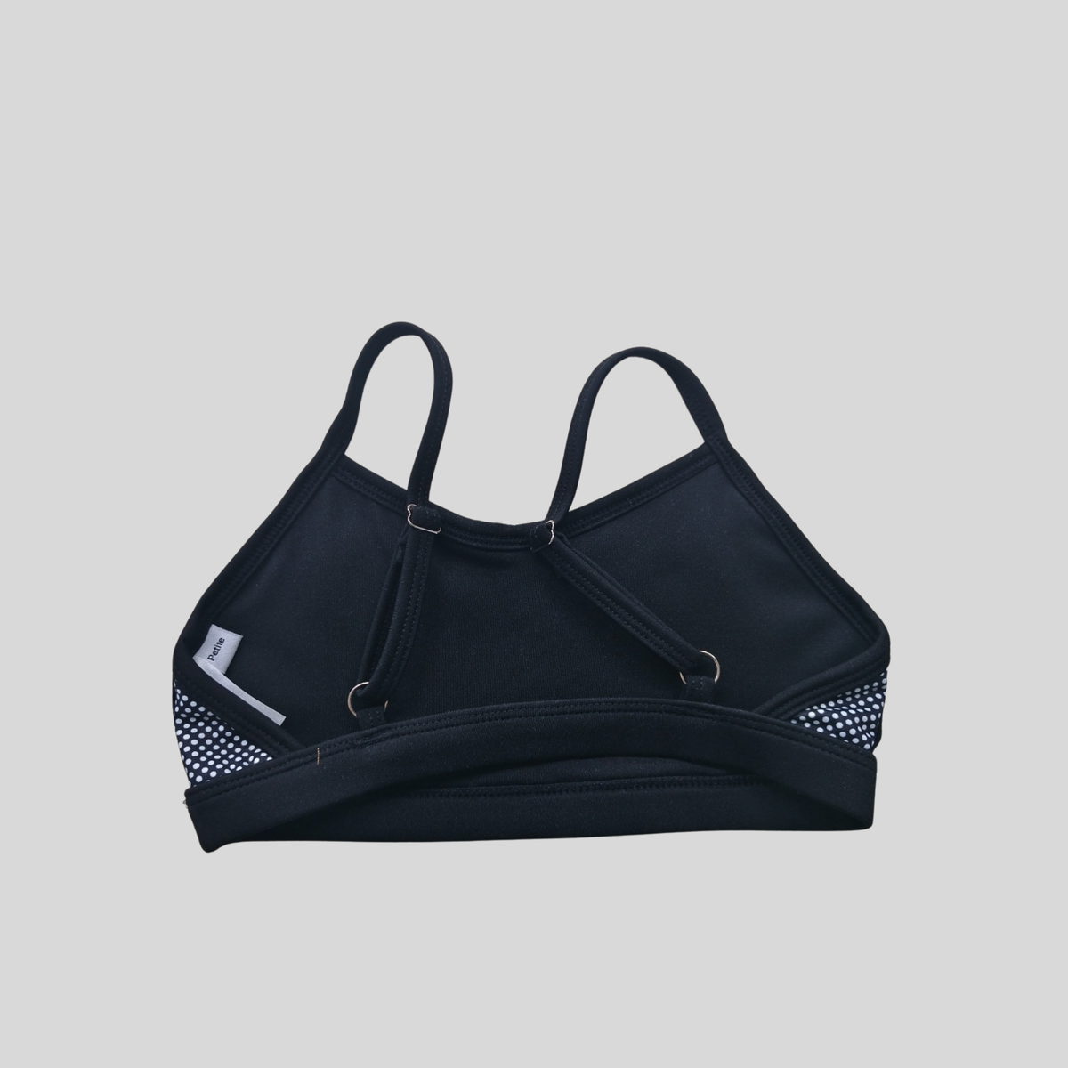 Compartment Crop - Black & Polka Dot