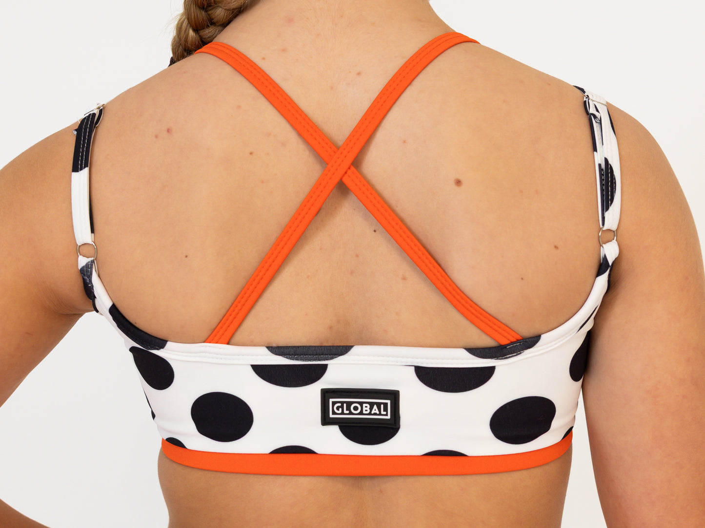 Stack Crop - Polka Dot & Chilli Red
