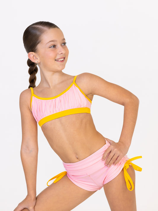 Regal Shorts – Baby Pink & Sol Yellow