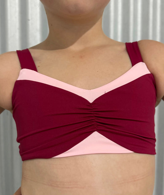 Inlet Crop - Cherry & Baby Pink