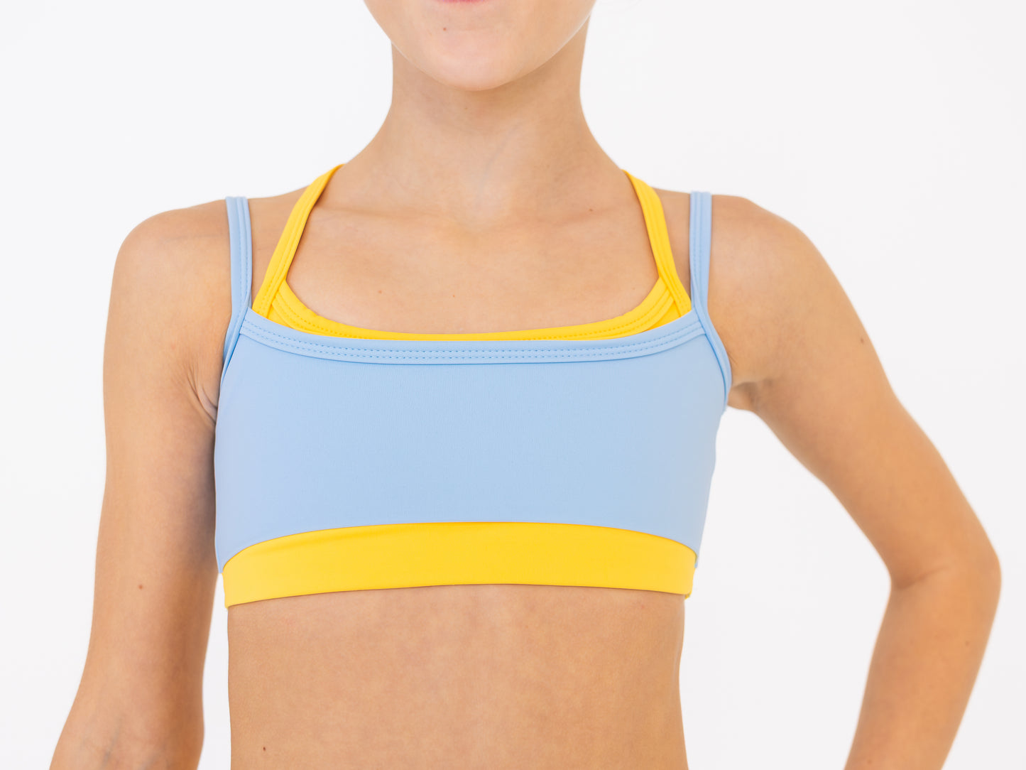 Stack Crop - Costa Blue & Sol Yellow