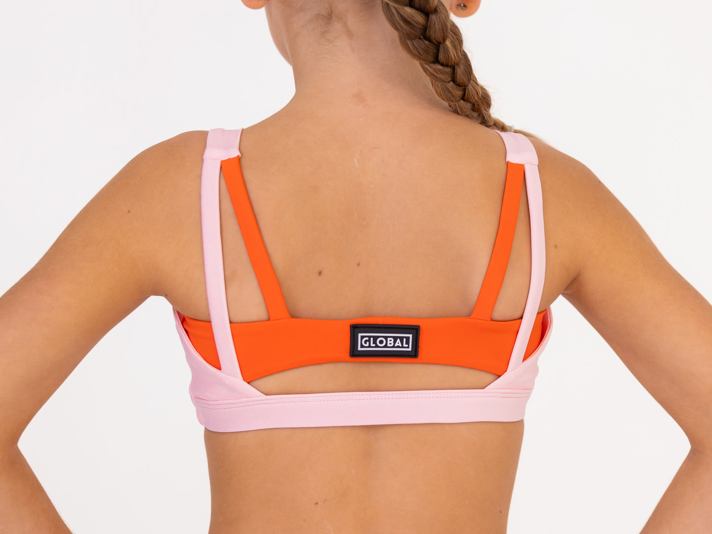 Inlet Crop - Baby Pink & Chilli Red